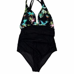 New Cupshe xl black one piece swimsuit swimwear